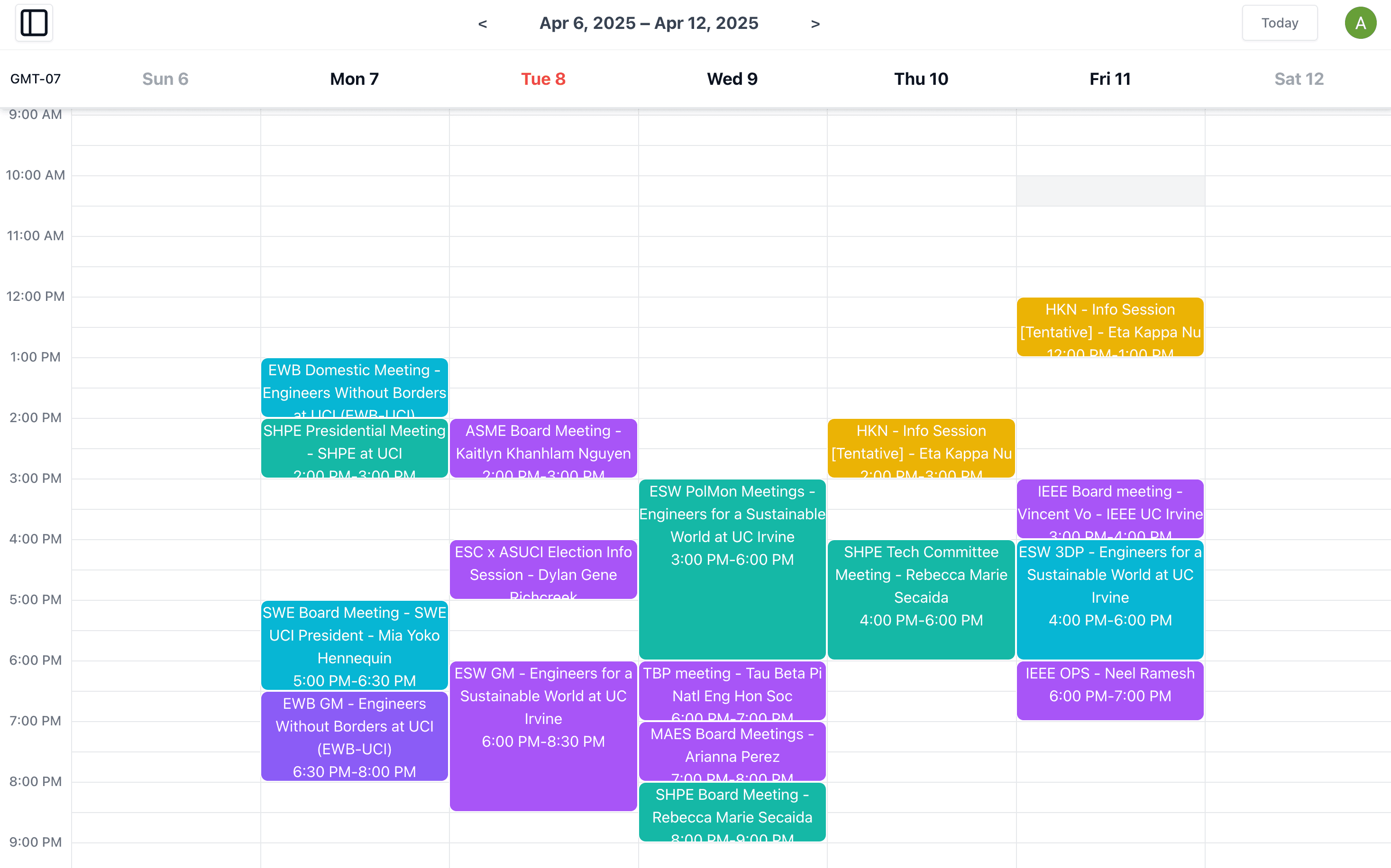 Room Booking Calendar